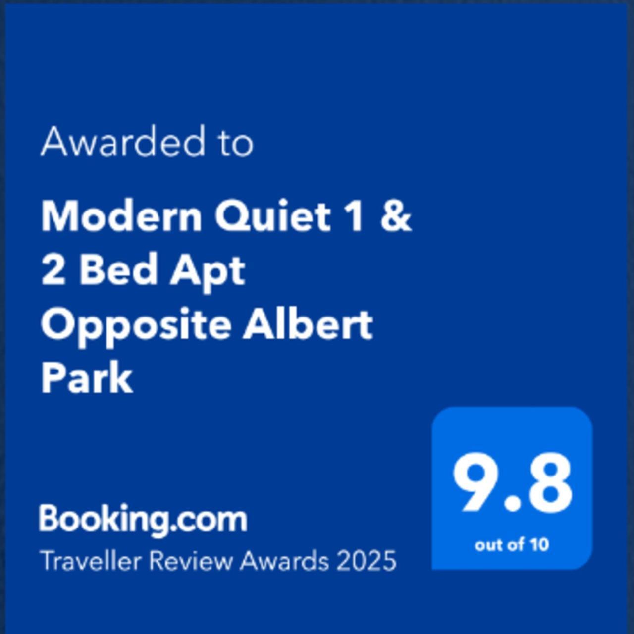 Modern Quiet 1 & 2 Bed Apt Opposite Albert Park Melbourne Exteriér fotografie