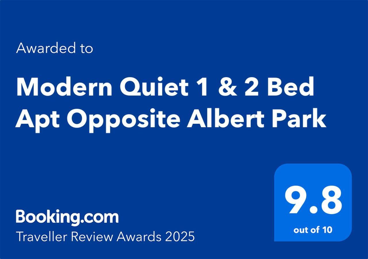 Modern Quiet 1 & 2 Bed Apt Opposite Albert Park Melbourne Exteriér fotografie